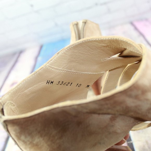 Stuart Weitzman Pump Open Toe Zip Heels Size 10 M - Picture 8 of 8